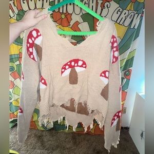 mushroom crop sweater